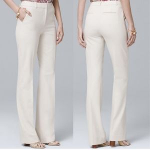 White House Black market cream boot cut dress pants size 8.  Has some marks, sho